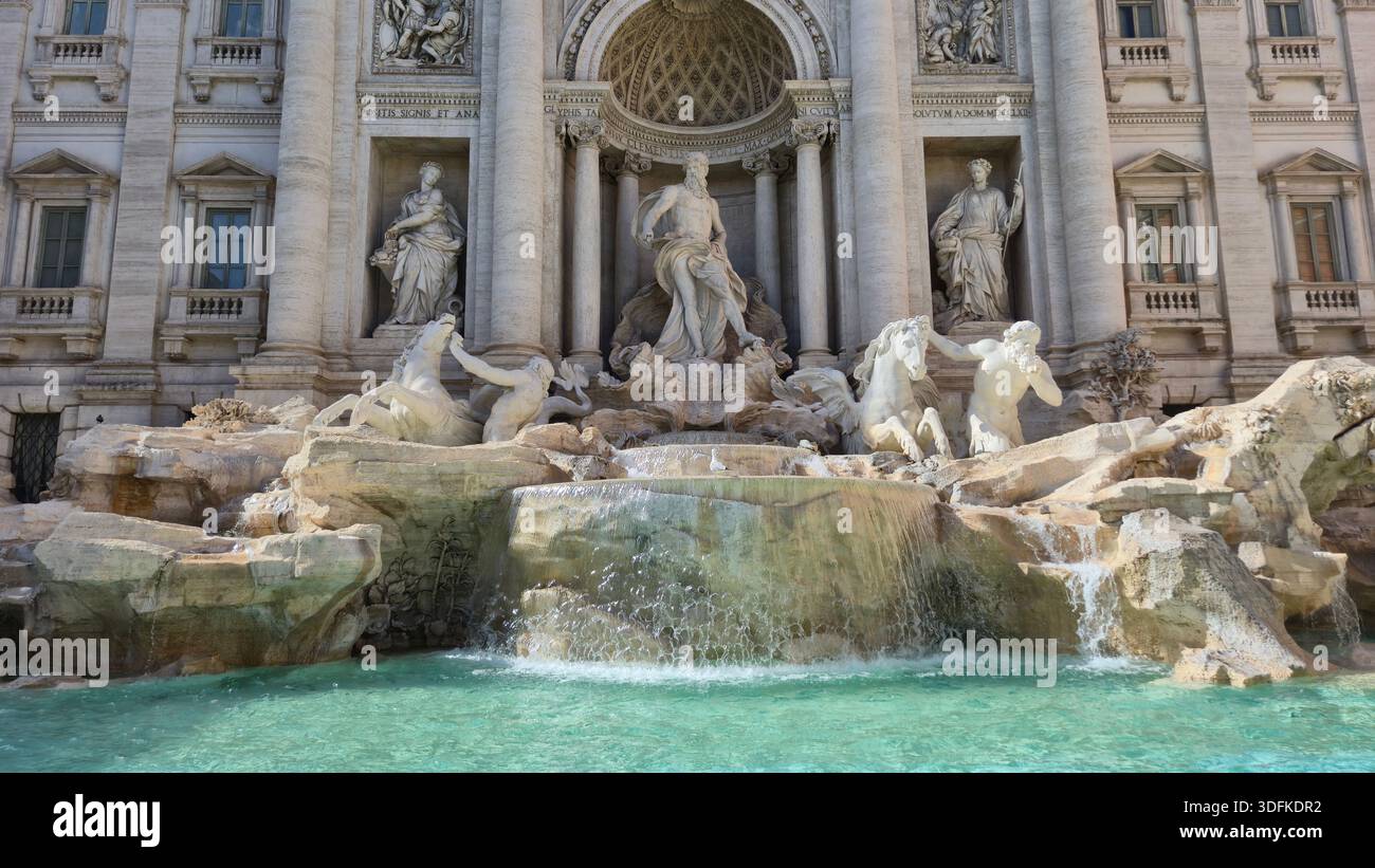 Der berühmte Trevi-Brunnen in Rom, Italien Stockfoto