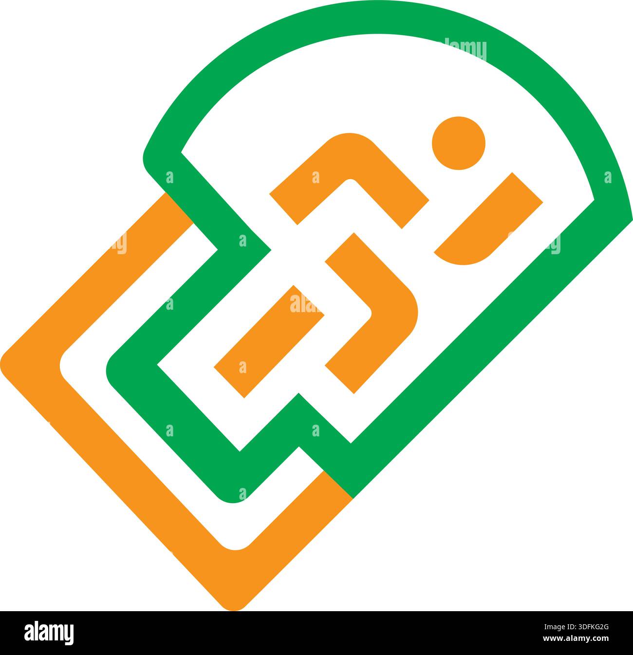 Menschliches Running-Vektor-Logo Stock Vektor