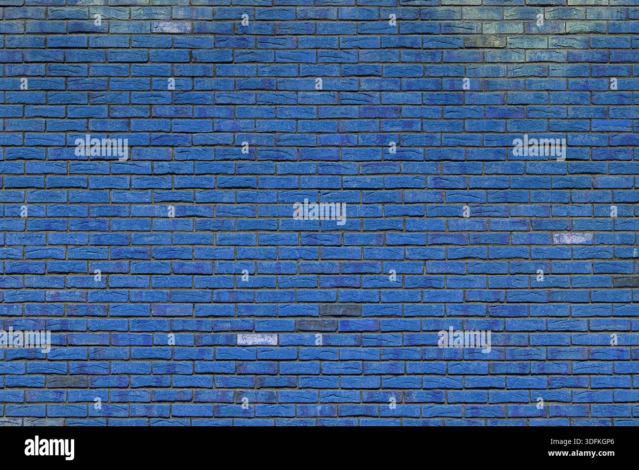 Alte blaue Ziegelmauer. Abstrakter Innenhintergrund. Stockfoto