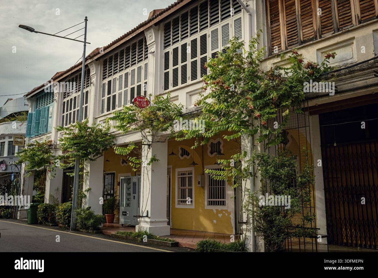 Historische Häuser in der Altstadt von George Stadt Penang Malaysia Stockfoto