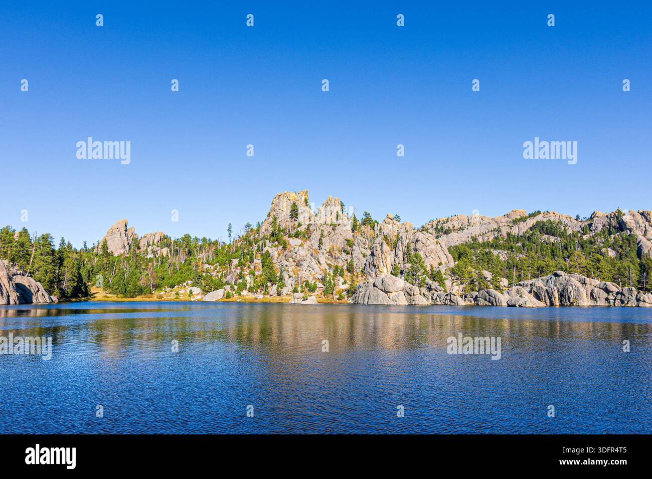 Wunderschöne Landschaft rund um Sylvan Lake im Custer State Park in South Dakota. Stockfoto