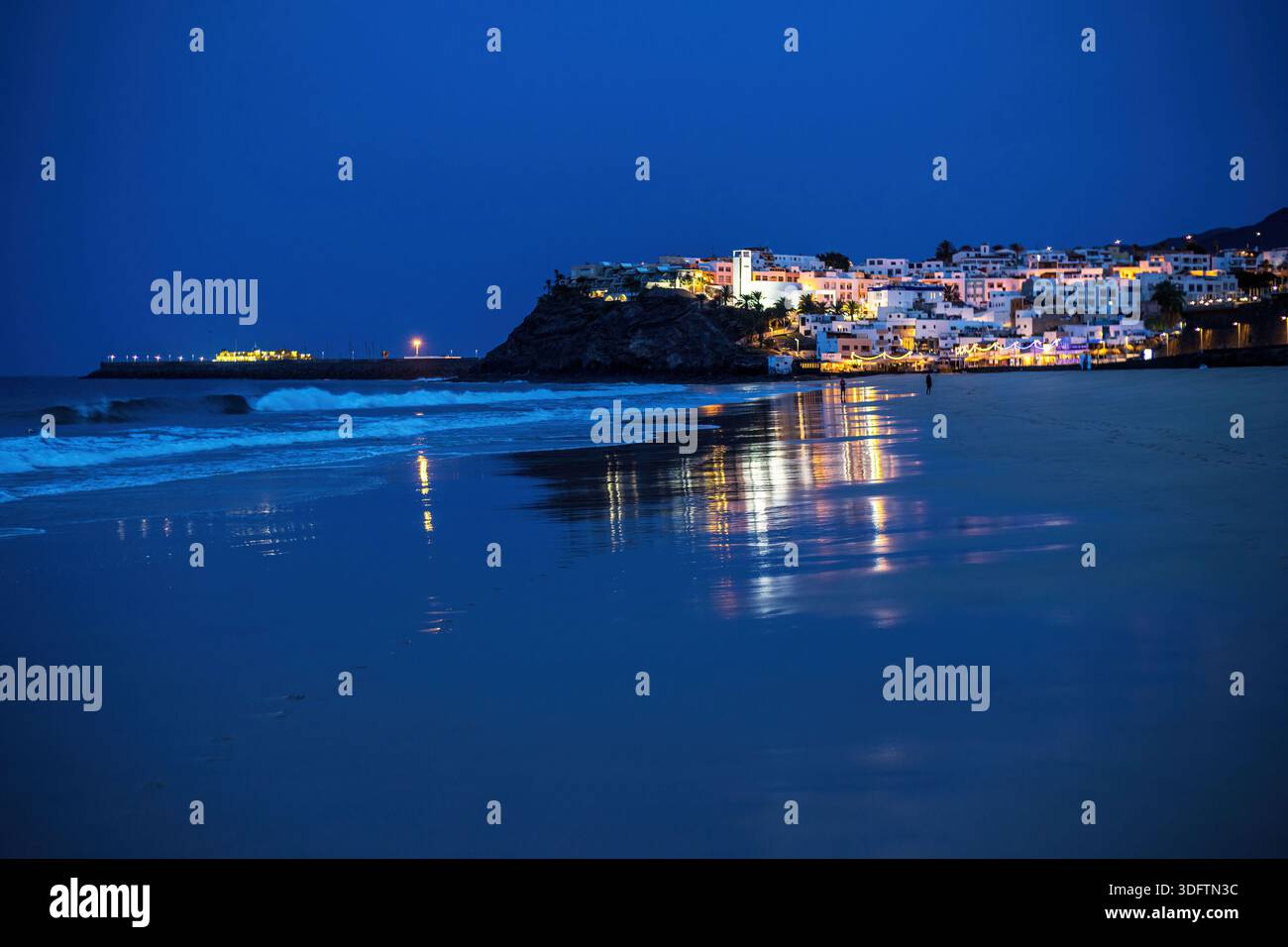 Morro Jable vor Sonnenaufgang, Kanarische Inseln, Fuerteventura, Morro Jable Stockfoto