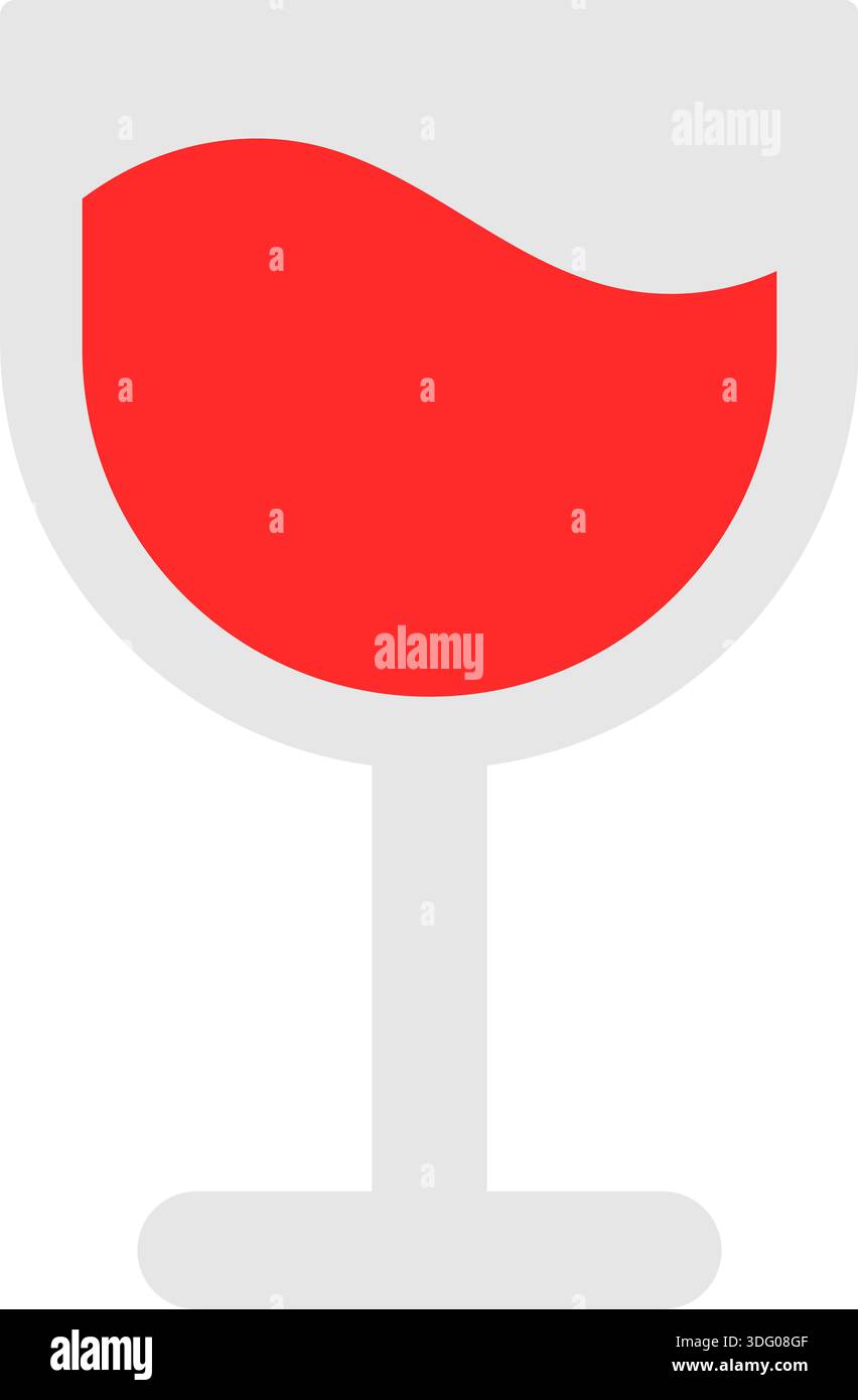 Weinglas-Symbol. Symbol für alkoholische Getränke. Stock Vektor