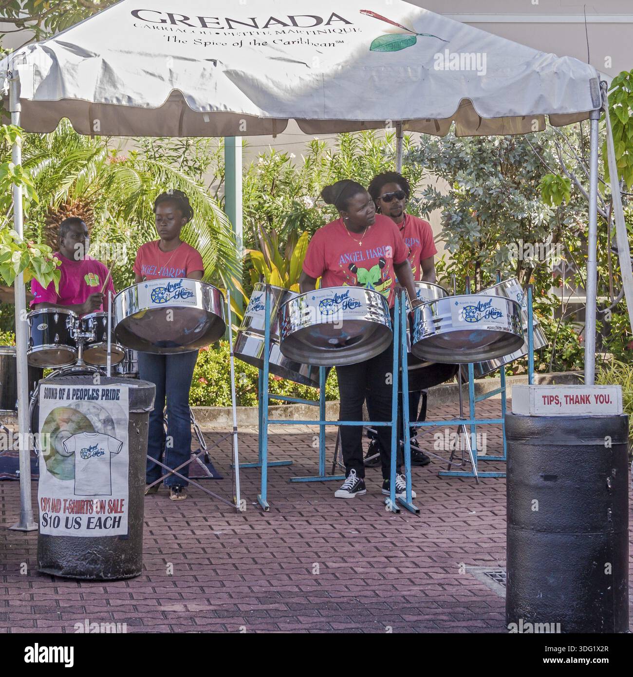 Einladende Gruppe Grenada West Indies Stockfoto