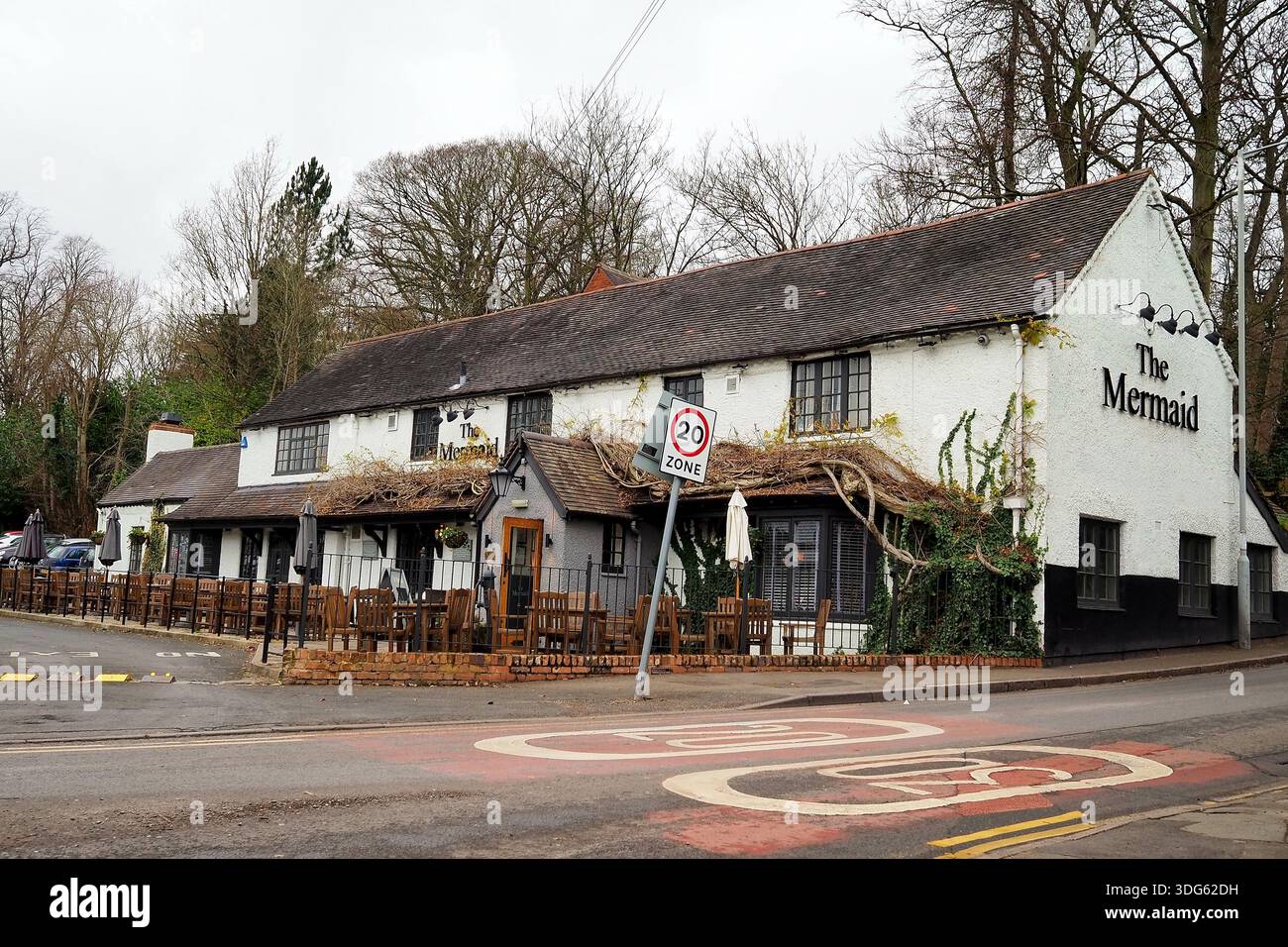 The Mermaid Pub, Bridgnorth Road, Wightwick, Wolverhampton - Januar 2022 Stockfoto