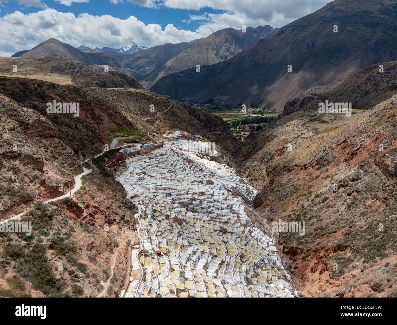 Maras Salzminen, Peru Stockfoto