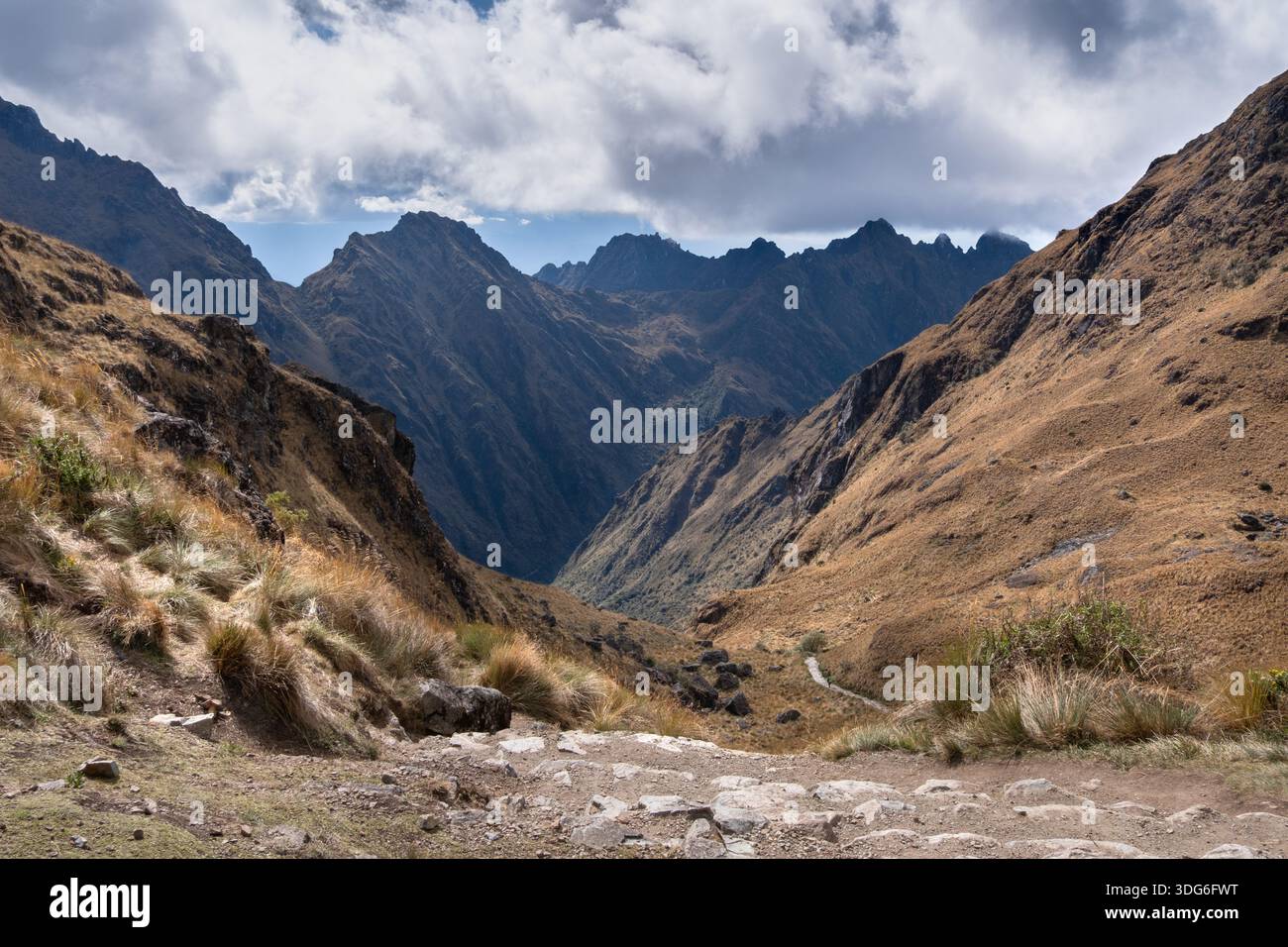 Tote Woman's Pass, Inka Trail Stockfoto