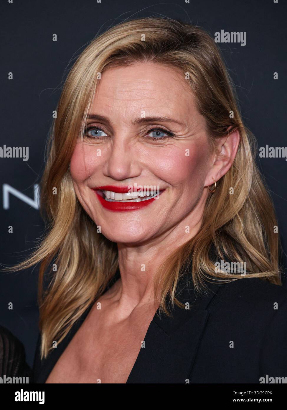 SANTA MONICA, LOS ANGELES, KALIFORNIEN, USA - JANUAR 09: Die US-amerikanische Schauspielerin und Ex-Model Cameron Diaz kommt 2026 bei den 2. Jährlichen WWD (Women's Wear Daily) Style Awards, Golden Globes, die von Amazon Beauty, Donna Karan New York, Glamsquad, IHG Hotels and Resorts und Moet and Chandon am 9. Januar 2026 im Regent Santa Monica Beach in Los Angeles, Kalifornien, Kalifornien, Kalifornien, USA, verliehen werden. (Foto: Xavier Collin/Image Press Agency) Stockfoto