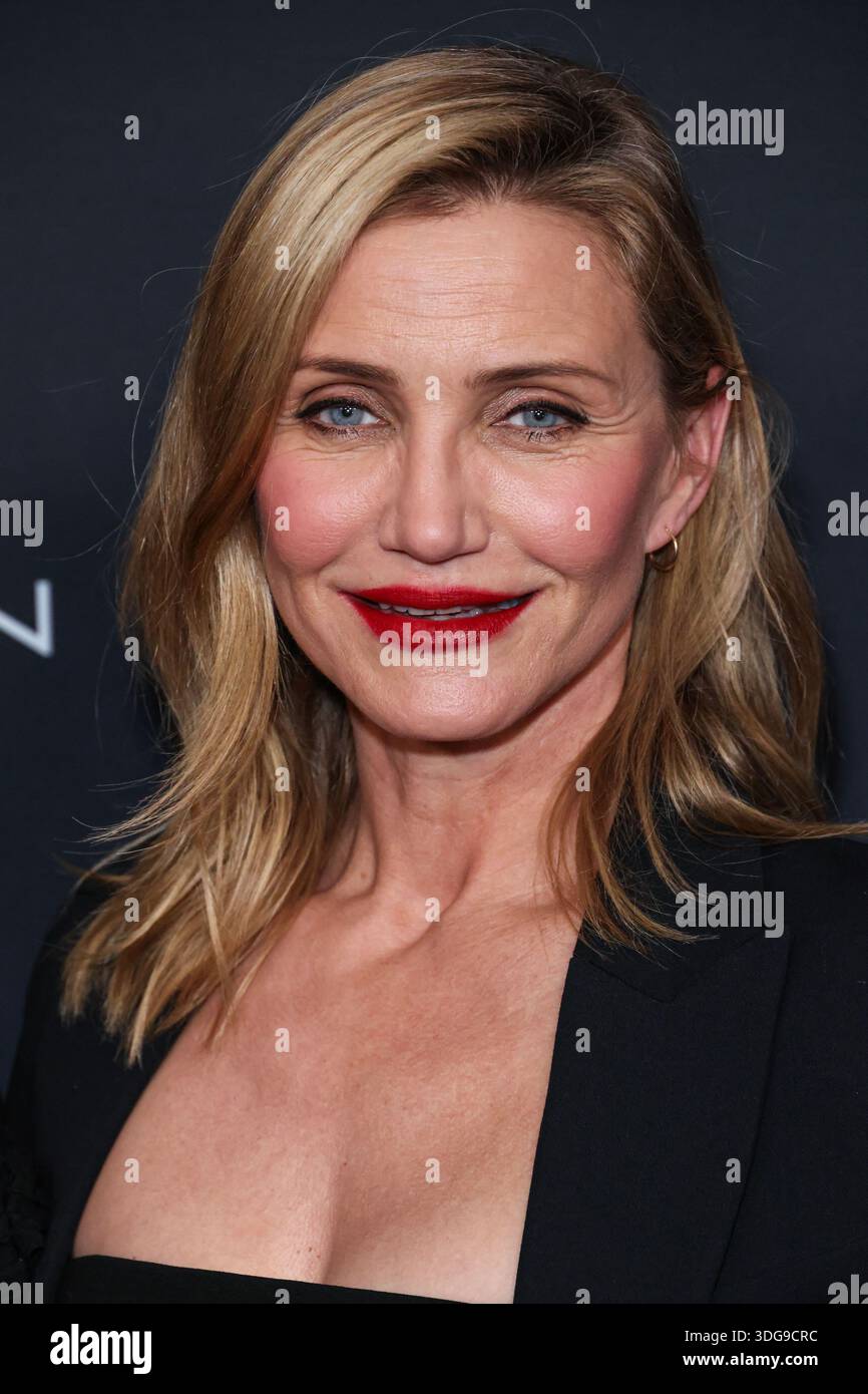 SANTA MONICA, LOS ANGELES, KALIFORNIEN, USA - JANUAR 09: Die US-amerikanische Schauspielerin und Ex-Model Cameron Diaz kommt 2026 bei den 2. Jährlichen WWD (Women's Wear Daily) Style Awards, Golden Globes, die von Amazon Beauty, Donna Karan New York, Glamsquad, IHG Hotels and Resorts und Moet and Chandon am 9. Januar 2026 im Regent Santa Monica Beach in Los Angeles, Kalifornien, Kalifornien, Kalifornien, USA, verliehen werden. (Foto: Xavier Collin/Image Press Agency) Stockfoto