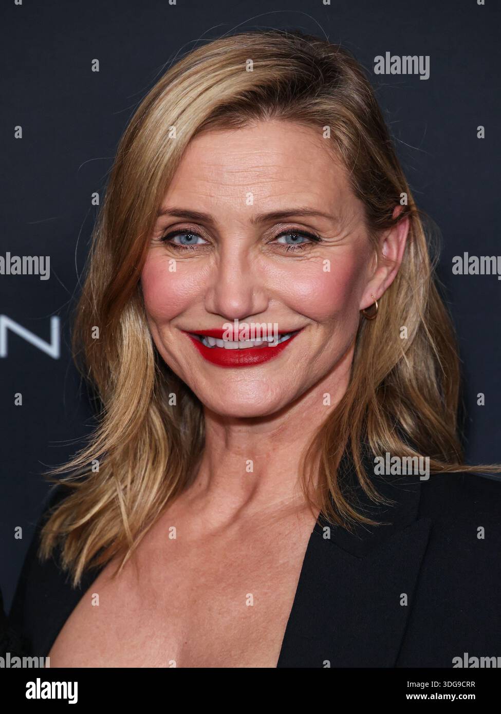 SANTA MONICA, LOS ANGELES, KALIFORNIEN, USA - JANUAR 09: Die US-amerikanische Schauspielerin und Ex-Model Cameron Diaz kommt 2026 bei den 2. Jährlichen WWD (Women's Wear Daily) Style Awards, Golden Globes, die von Amazon Beauty, Donna Karan New York, Glamsquad, IHG Hotels and Resorts und Moet and Chandon am 9. Januar 2026 im Regent Santa Monica Beach in Los Angeles, Kalifornien, Kalifornien, Kalifornien, USA, verliehen werden. (Foto: Xavier Collin/Image Press Agency) Stockfoto