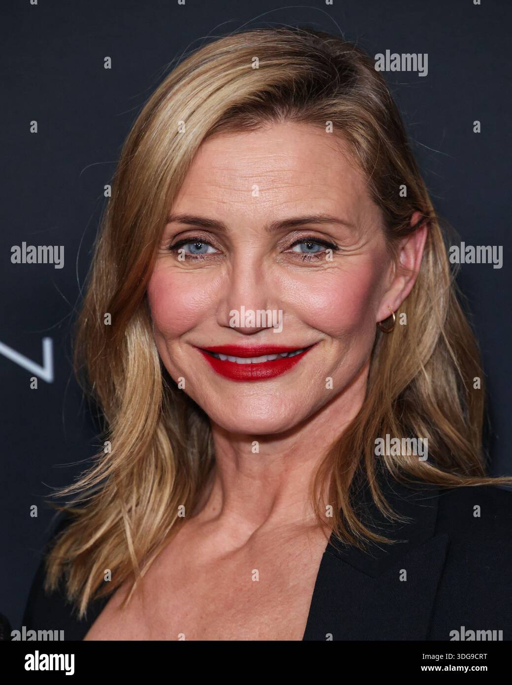 SANTA MONICA, LOS ANGELES, KALIFORNIEN, USA - JANUAR 09: Die US-amerikanische Schauspielerin und Ex-Model Cameron Diaz kommt 2026 bei den 2. Jährlichen WWD (Women's Wear Daily) Style Awards, Golden Globes, die von Amazon Beauty, Donna Karan New York, Glamsquad, IHG Hotels and Resorts und Moet and Chandon am 9. Januar 2026 im Regent Santa Monica Beach in Los Angeles, Kalifornien, Kalifornien, Kalifornien, USA, verliehen werden. (Foto: Xavier Collin/Image Press Agency) Stockfoto
