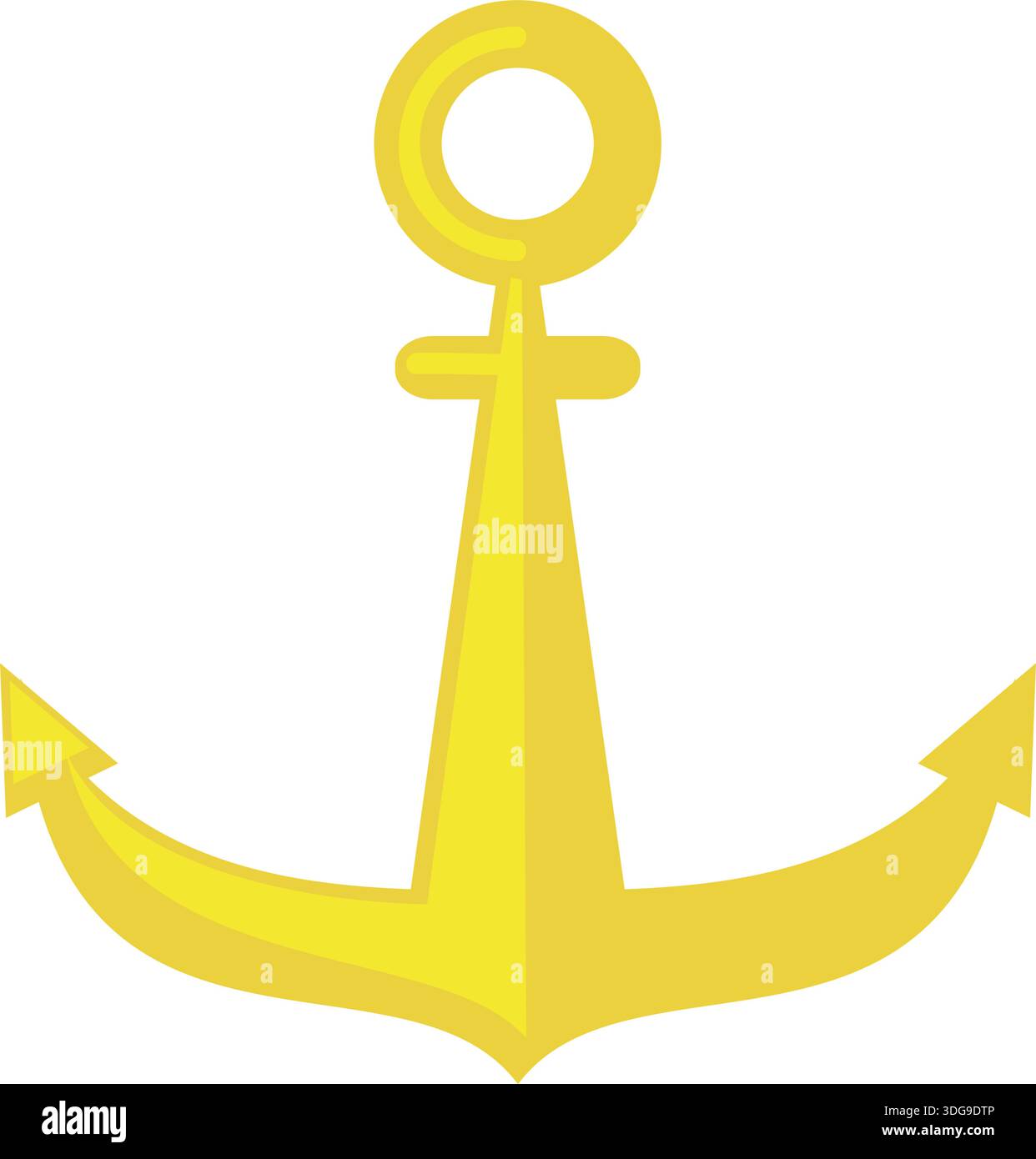 Cartoon Ankervektor Marineschiff Marineschiff Symbol Stock Vektor