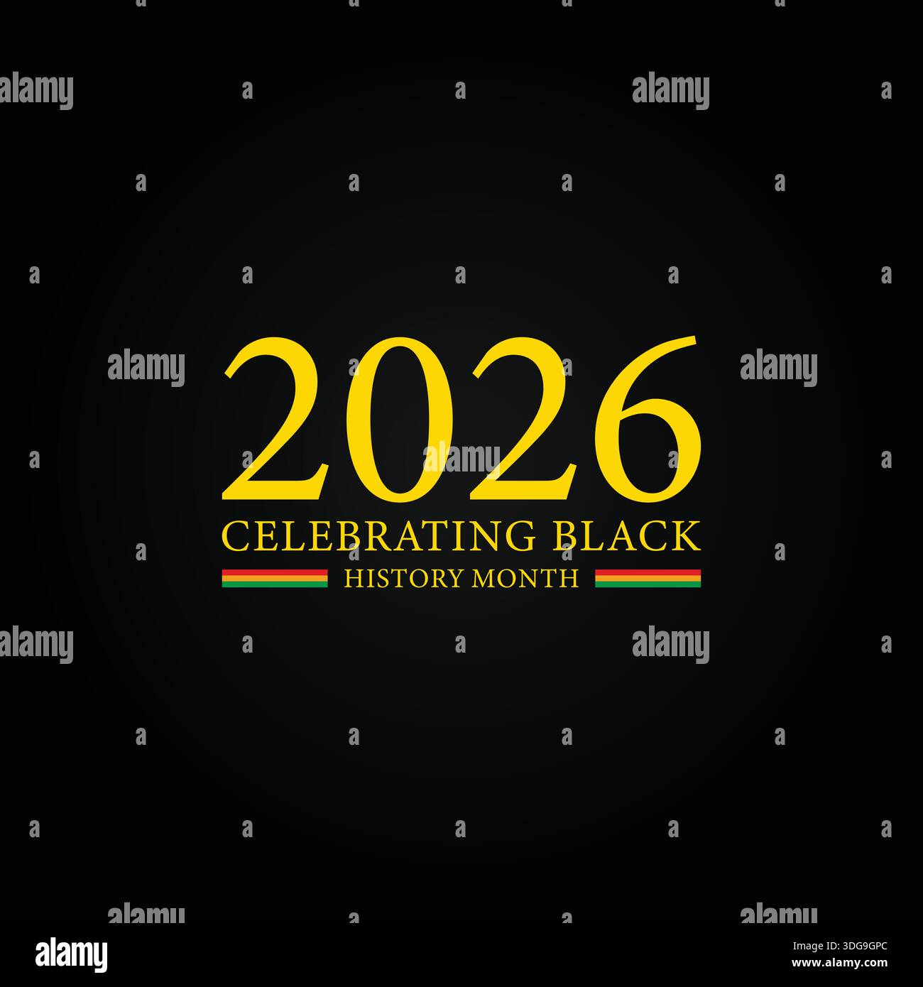 Zu Ehren des vergangenen Monats der Schwarzen Geschichte 2026 Stock Vektor