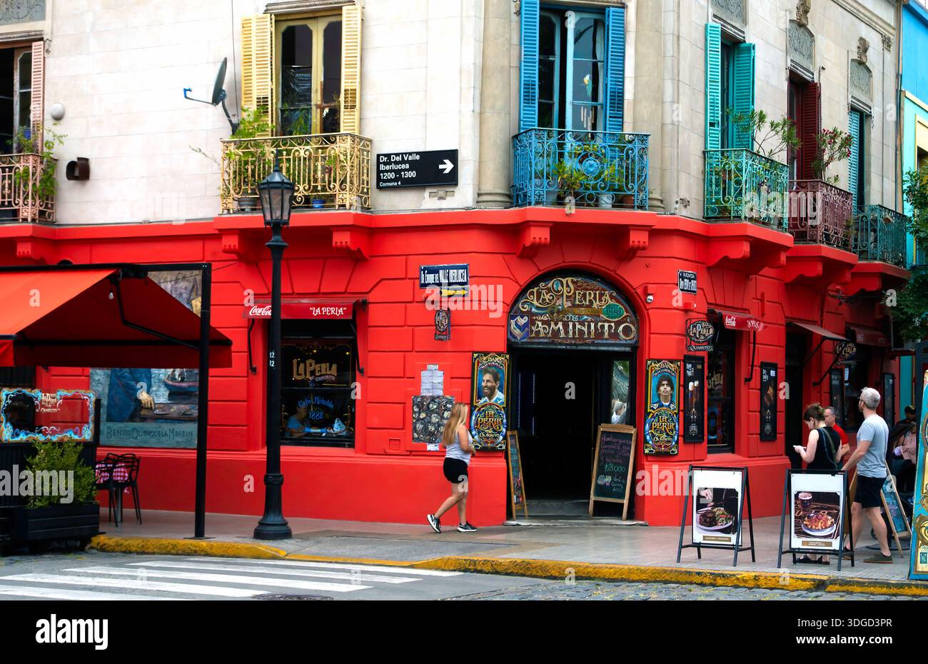 Straßenszene La Boca, Buemos Aires, Argentinien Stockfoto