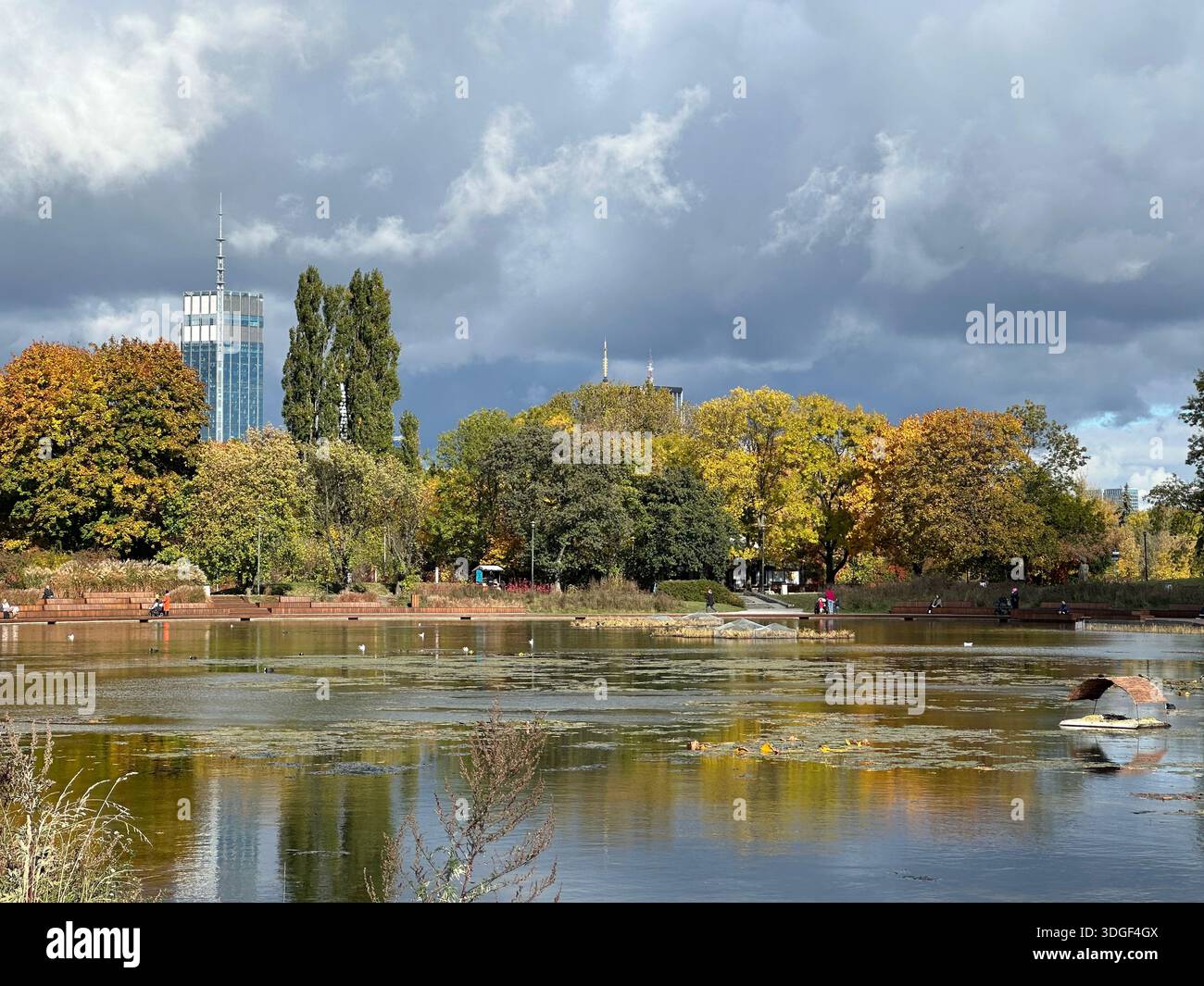 Herbst Warschau - Smartphone-aufgenommenes Stockfoto