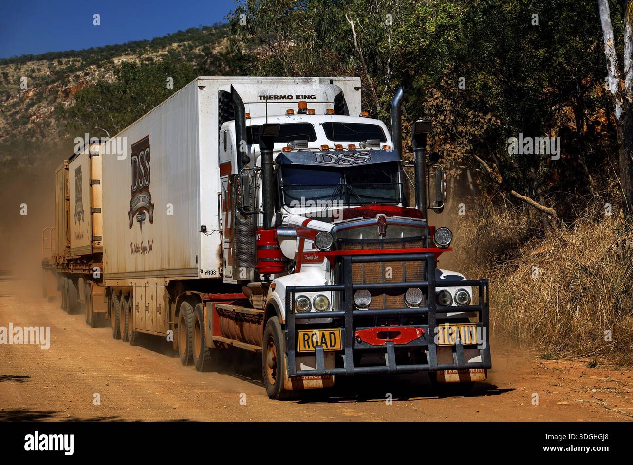 AN DER Gibb River Road Road Train Stockfoto