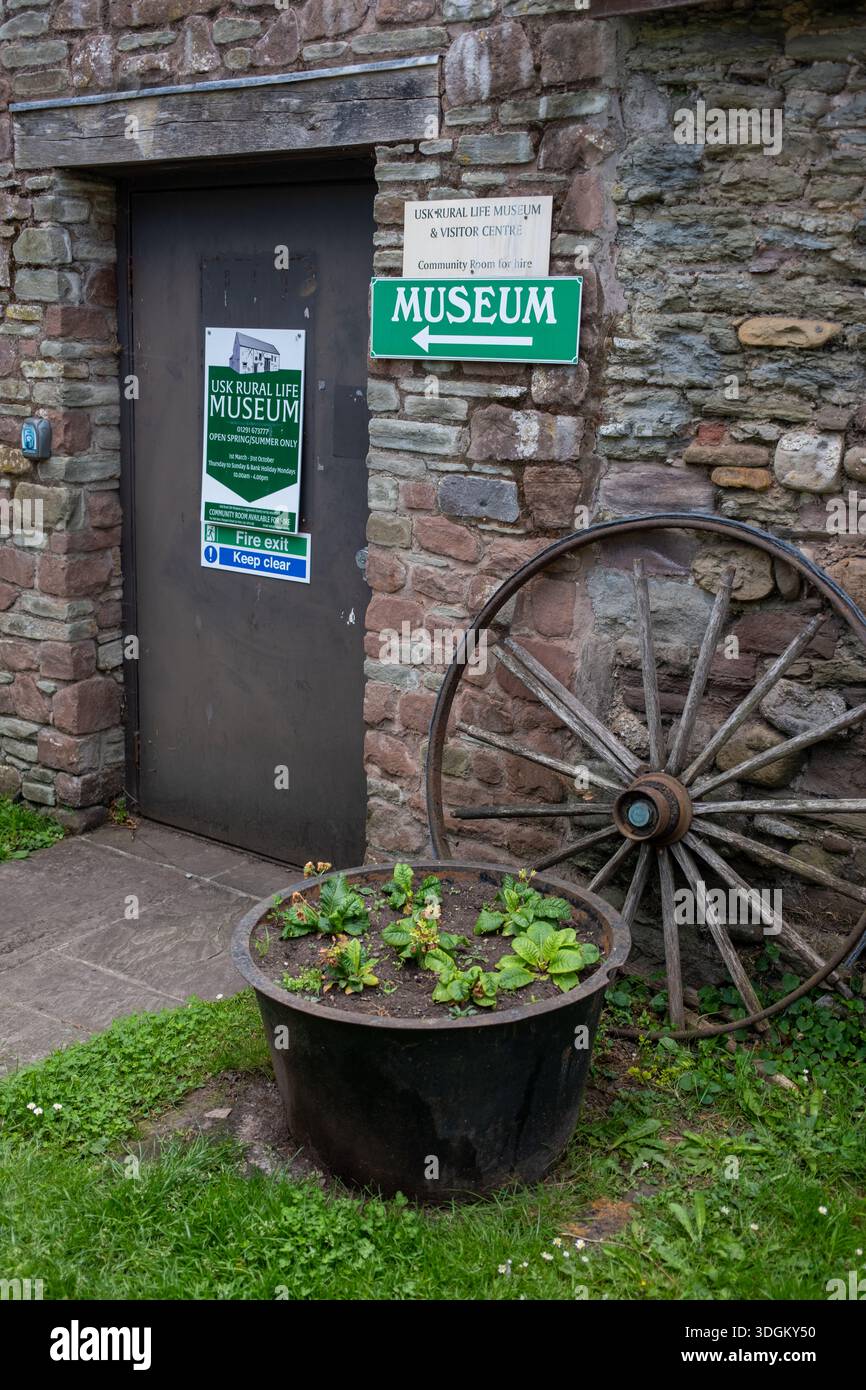 USK Rural Life Museum in Usk Monmouthshire Südwales Vereinigtes Königreich Stockfoto
