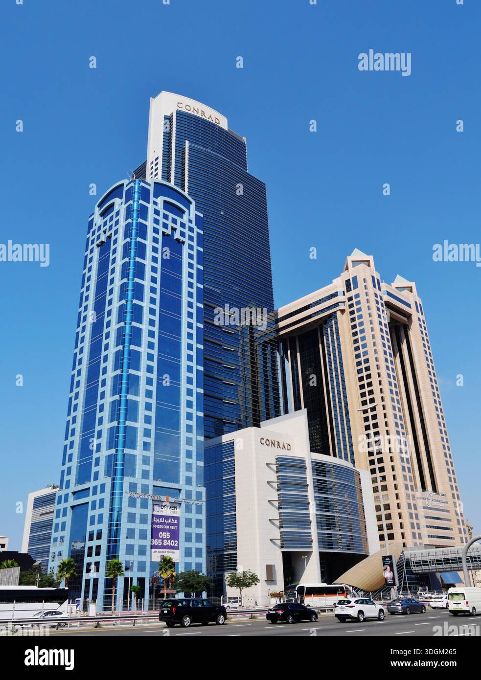 Sheikh Zayed Road, Dubai, Dubai Emirate, Vereinigte Arabische Emirate Stockfoto