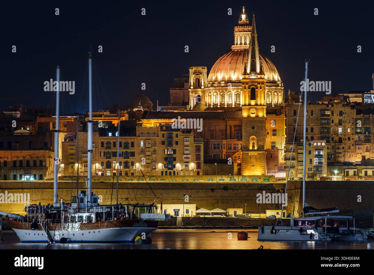 Valletta Nachbarschaft von Sliema, Valletta (Il-Belt Valletta), Republik Malta, Europa Stockfoto