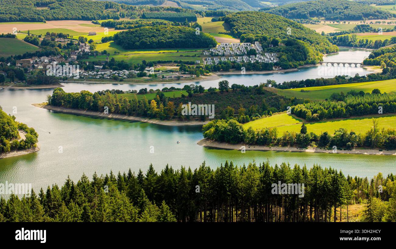 Der diemelsee in deutschland von oben Stockfoto
