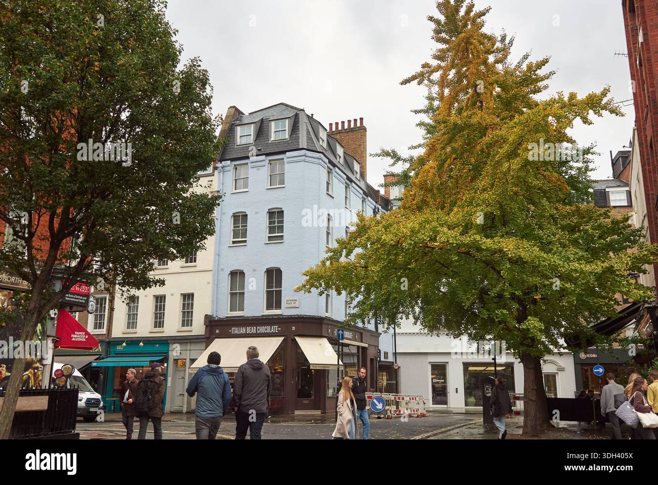 Rathbone Place/Percy Street, Fitzrovia Stockfoto