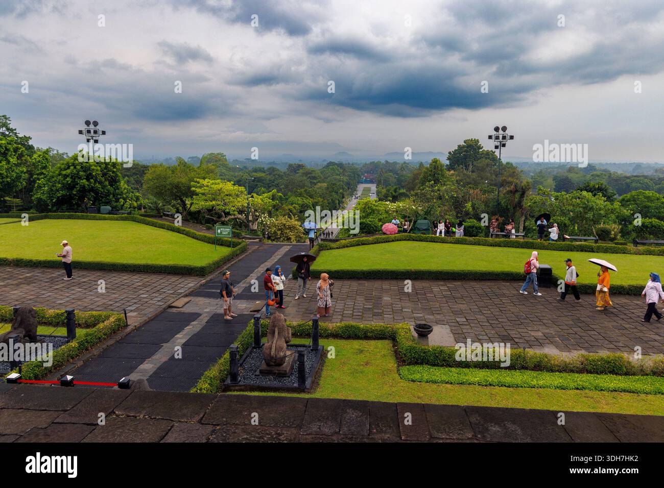 Borobudur Tempel auf Java, Indonesien Stockfoto