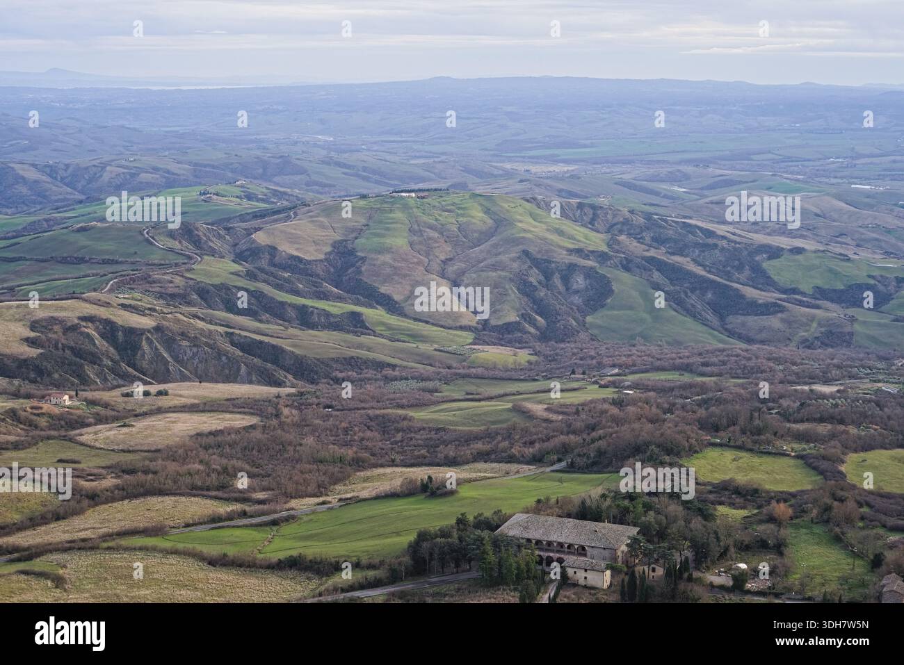 Radicofani; Provincia di Siena; borgo con bellissimo castello in posizione panoramica Stockfoto