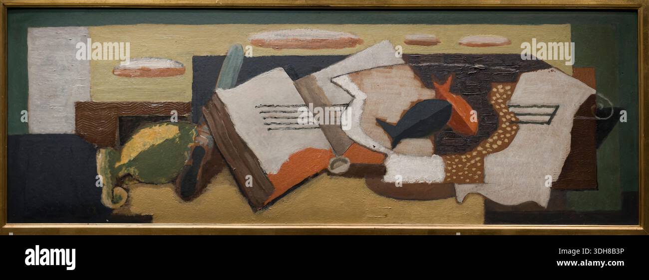 Paris, Frankreich - 01 17 2026: L'Orangerie Museum. Stillleben, die Goldfischschale gemalt von Louis Marcoussis Stockfoto