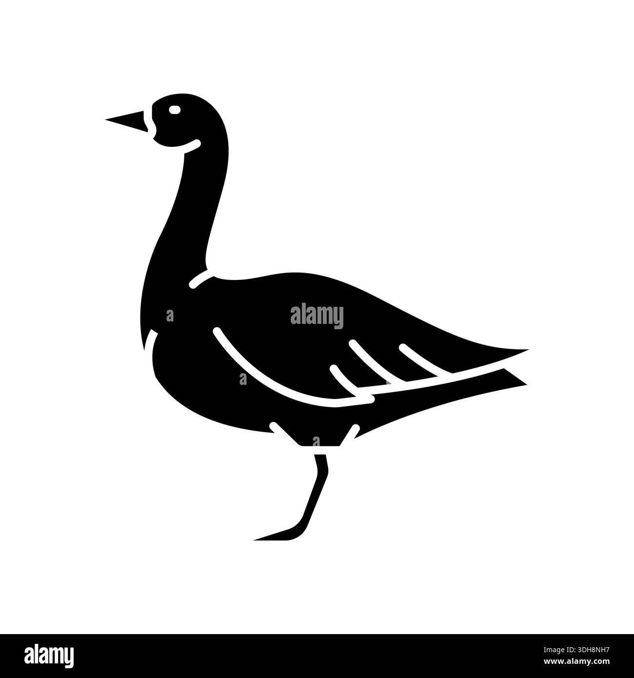 Schwarzes Flachsymbol für digitale und gedruckte Projekte. Arktische Tiere. Minimale bereinigte Symbole für Apps und Websites. Moderne einfache Symbole für UI UX und Stock Vektor