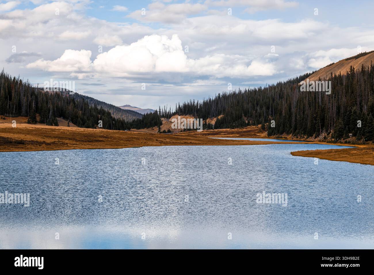 Poudre Lake im Nationalpark der felsigen Berge Stockfoto