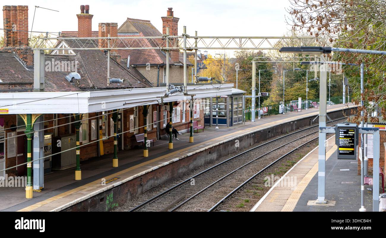 Wivenhoe Railway Station, Wivenhoe, Essex, England, Großbritannien - der Bahnhof befindet sich an der Sunshine Coast Line Stockfoto