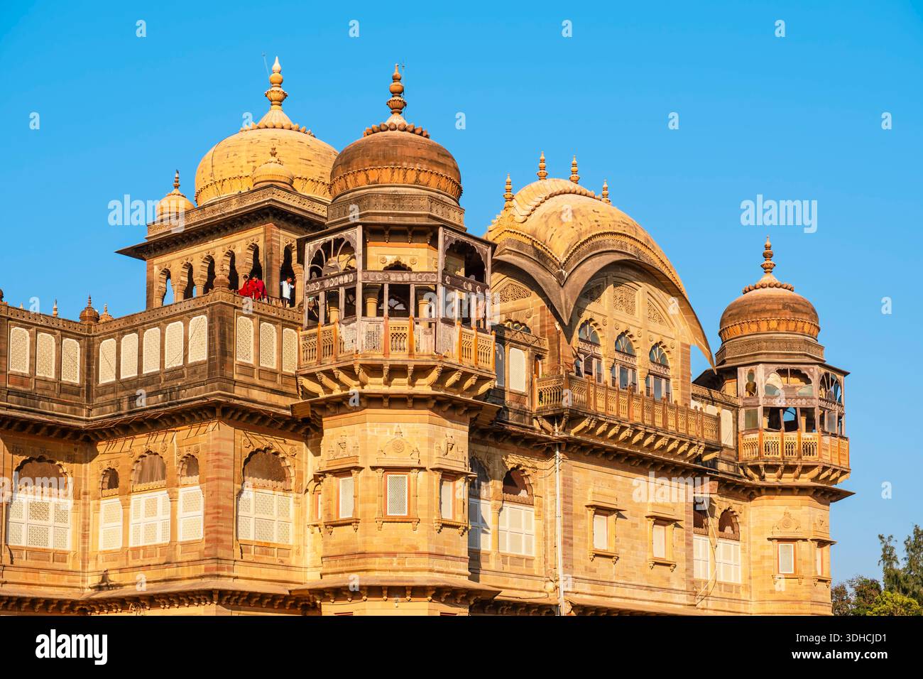 Indien, Bundesstaat Gujarat, Region Kutch, Mandvi, Vijay Vilas Palace, erbaut zwischen 1920 und 1929, Sommerresidenz des Maharao von Kutch Stockfoto