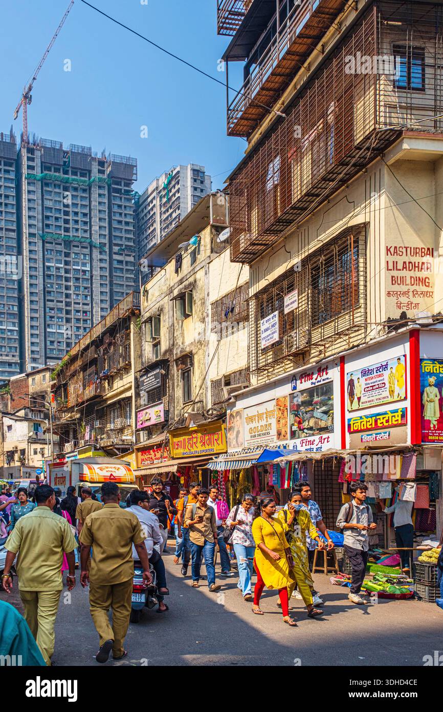 Indien, Maharashtra State, Mumbai, Girgaon District Stockfoto