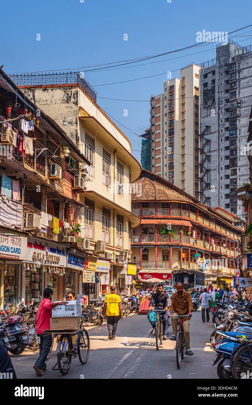 Indien, Maharashtra State, Mumbai, Girgaon District Stockfoto