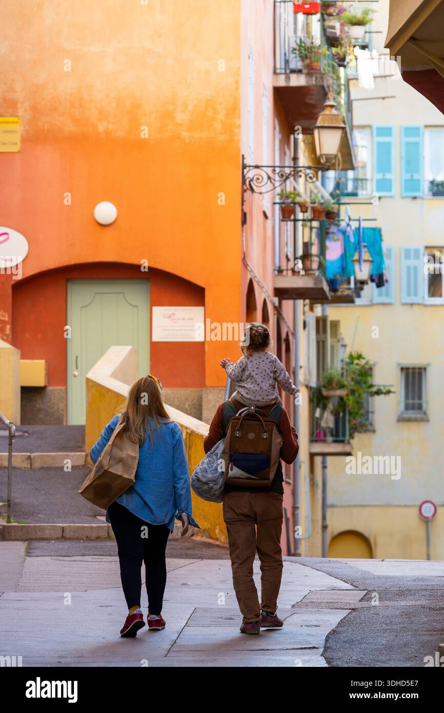 Frankreich, Alpes Maritimes, Nizza, von der UNESCO zum Weltkulturerbe erklärt, Altstadt von Nizza Stockfoto