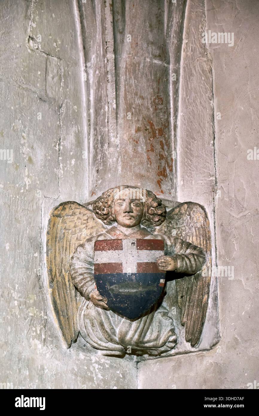 Frankreich, Haute Savoie, Evian les Bains, die Gottesmutter der Himmelfahrt Kirche, Lampenfuß Stockfoto