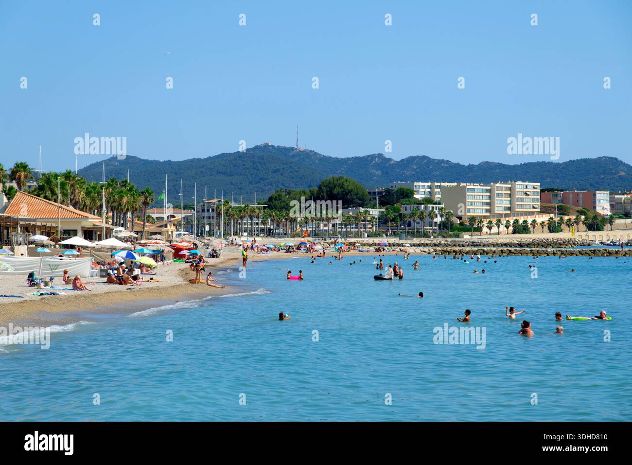Frankreich, Var, Six Fours Les Plages, Bonnegrace Beach Stockfoto