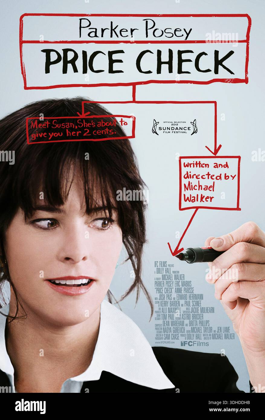 Price Check (2012) von Michael Walker mit Parker Posey, Eric Mabius und Annie Parisse. Ein Supermarktmanager steht vor moralischen und persönlichen Umwälzungen, wenn er Korruption in seinem Unternehmen entdeckt und anfängt, die Kosten für das Richtige in Frage zu stellen. US-Poster NUR FÜR REDAKTIONELLE ZWECKE. Quelle: BFA/IFC Films Stockfoto