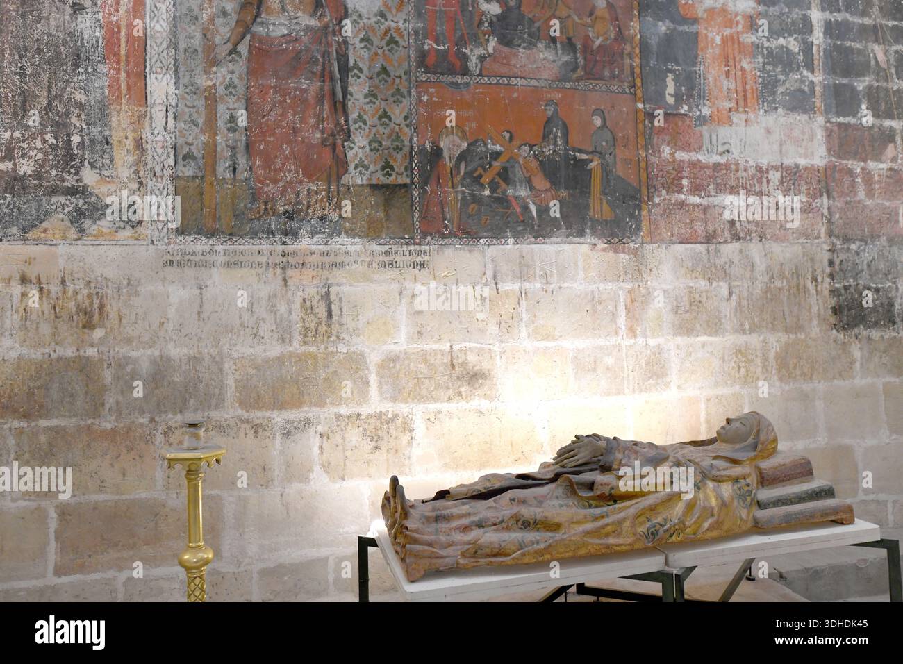 Tarragona Stadt, Santa Tecla Kathedrale (romanisch und gotisch, 12.-14. Jahrhundert). Santa Elena Kapelle mit Wandmalerei (14. Jahrhundert). Tarragonès, Kat Stockfoto