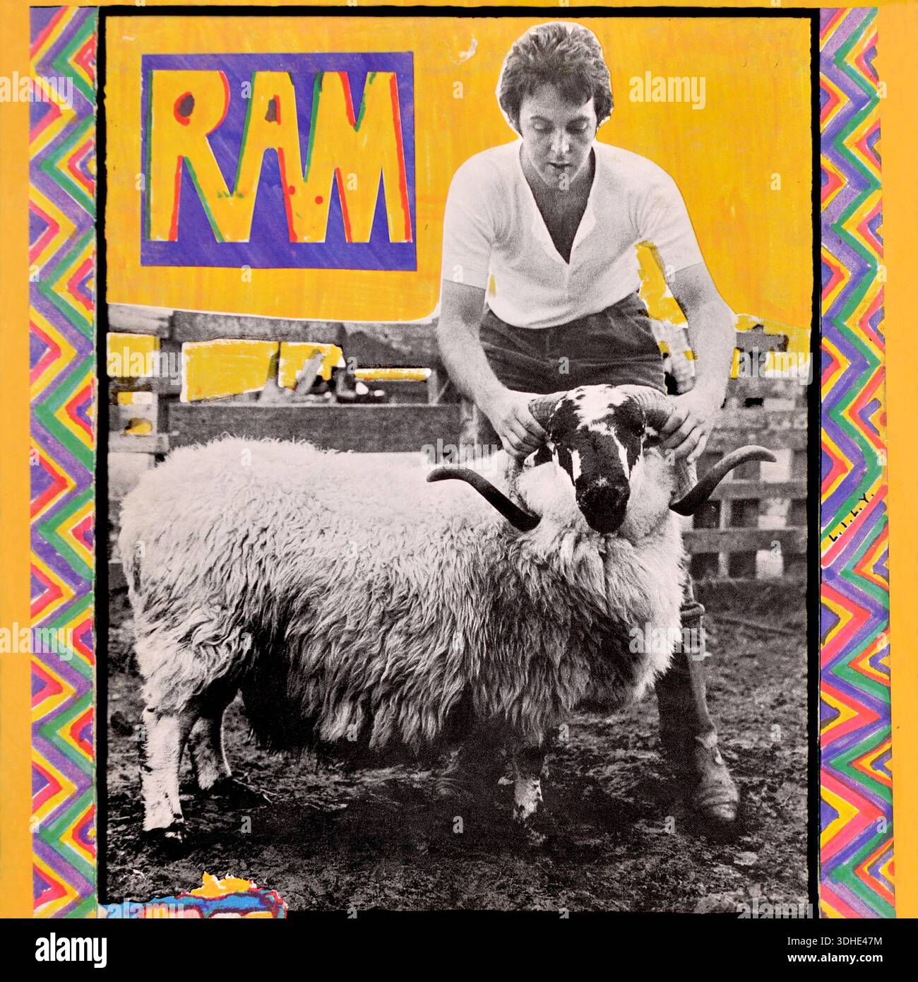 Paul und Linda McCartney - RAM - Vinyl-Album-Cover - 1971 Stockfoto