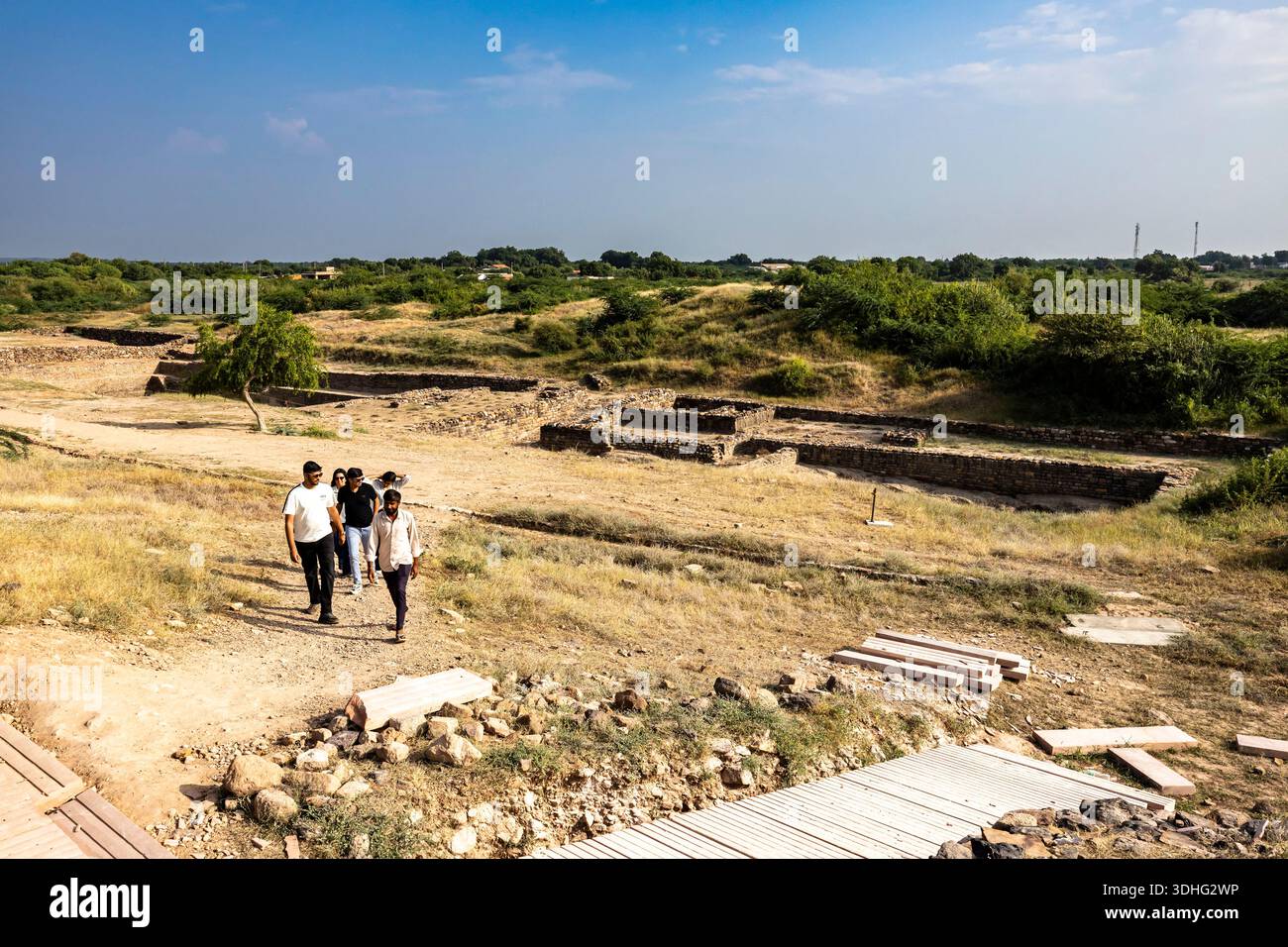 Dholavira archäologische Stätte, südlicher Stausee, vom Südtor, Harappan und Indus Valley Zivilisation, Kutch, Gujarat, Indien, Südasien, Asien Stockfoto