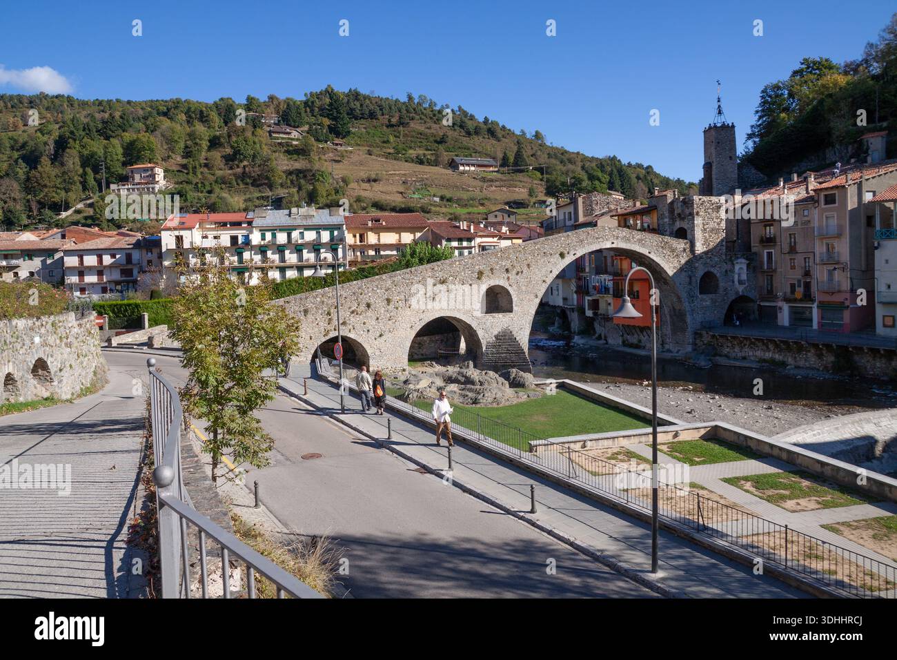 Das Ganze Camprodon Village Stockfoto