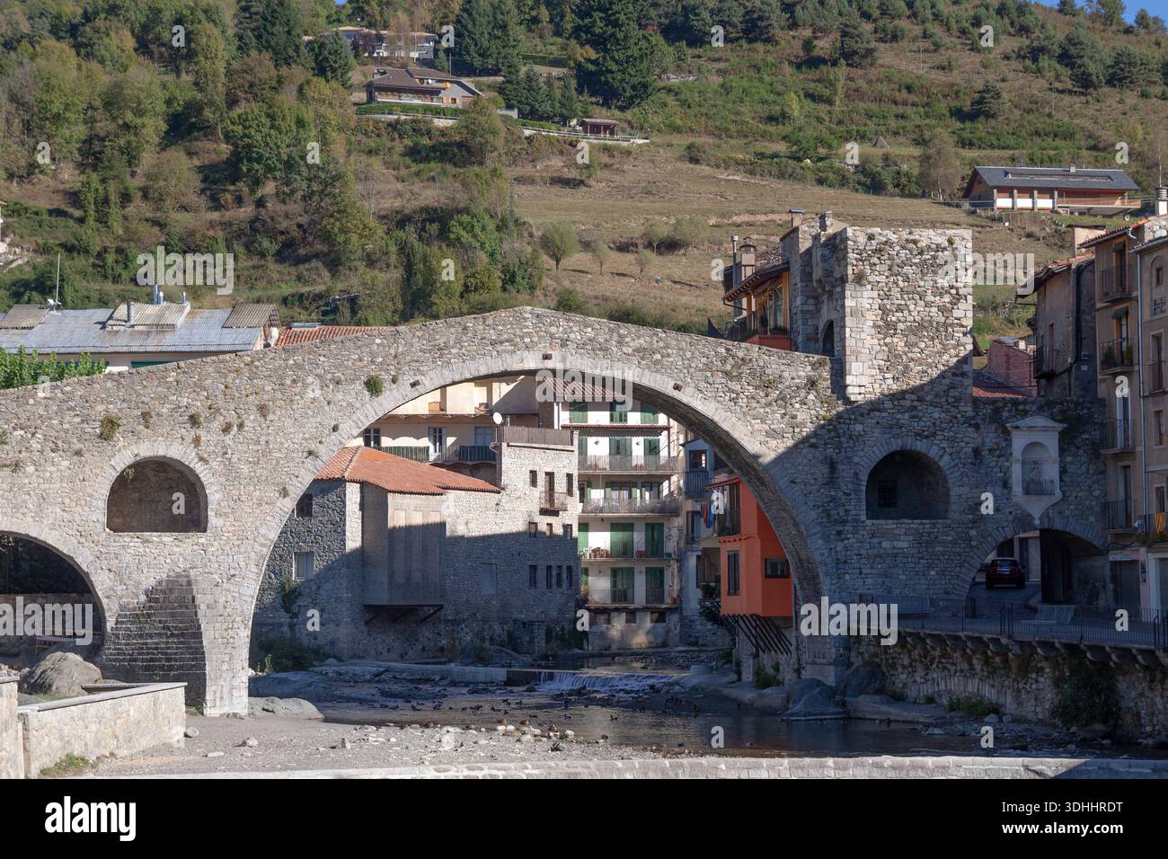 Das Ganze Camprodon Village Stockfoto