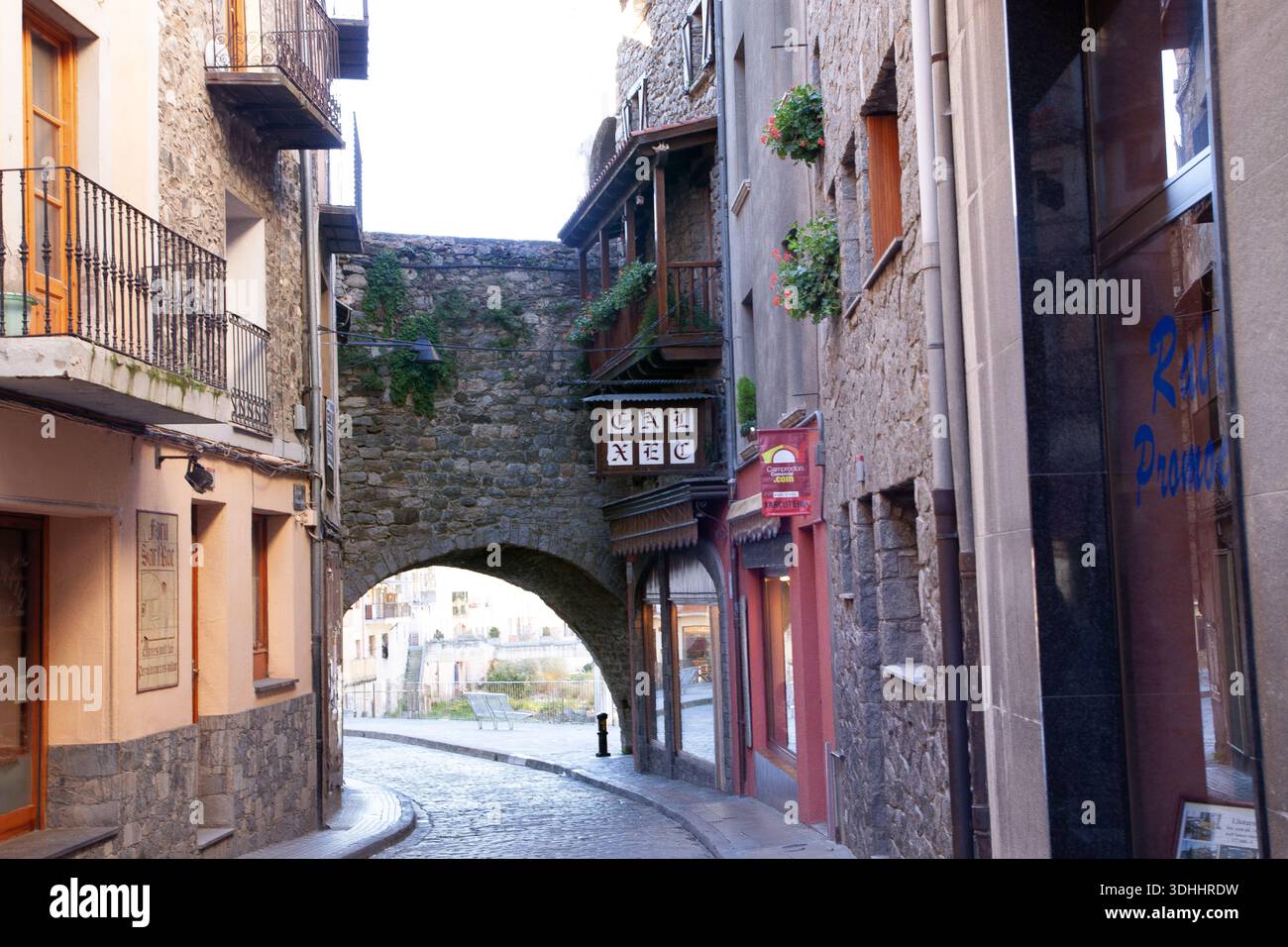 Das Ganze Camprodon Village Stockfoto