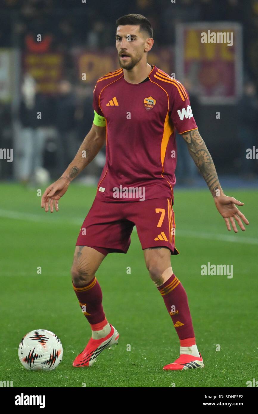 Rom, Italien. Januar 2026. Lorenzo Pellegrini von AS Roma während des Europa-League-Spiels zwischen AS Roma und VfB Stuttgart im Olimpico-Stadion in Rom, Italien, 22. Januar 2026 Mattia Vian Credit: Independent Photo Agency/Alamy Live News Stockfoto
