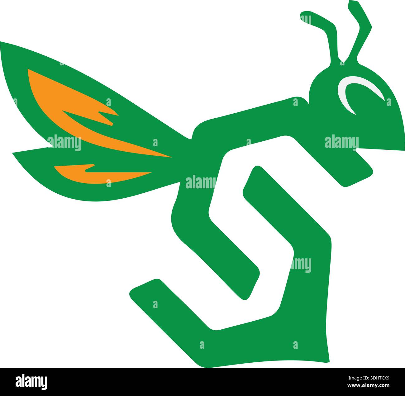 Bee-Logo mit Pro-Vektor Stock Vektor