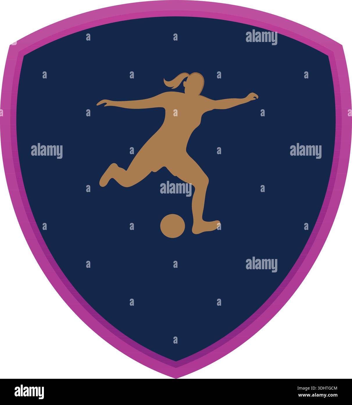 Football man Shield Logo Design Soprt man Logo Stock Vektor