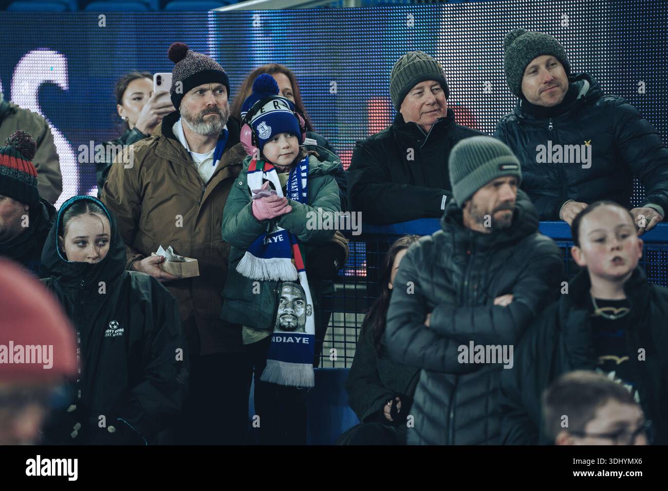 Liverpool, 23. Januar 2026: Everton Fans Before Everton Women vs. Brighton Women in der WSL im Goodison Park, Adam Edwards/Alamy Live News Stockfoto