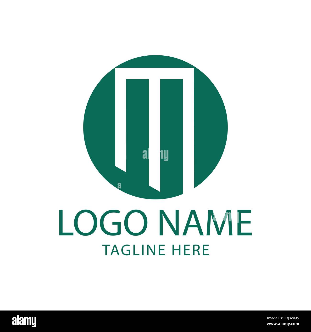 M Letter Logo Creative negative Space Vector Design, Creative M Letter Logo negative Space Logo Vector Template. Stock Vektor