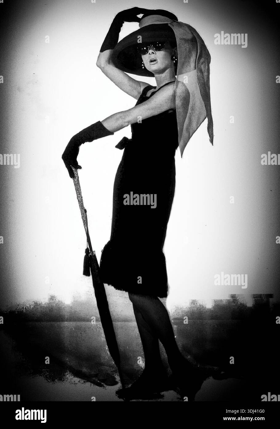 Audrey Hepburn Film- und Modeikone Stockfoto